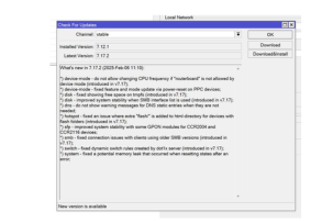 Ya está disponible la versión estable de RouterOS 7.17.2 de MikroTik